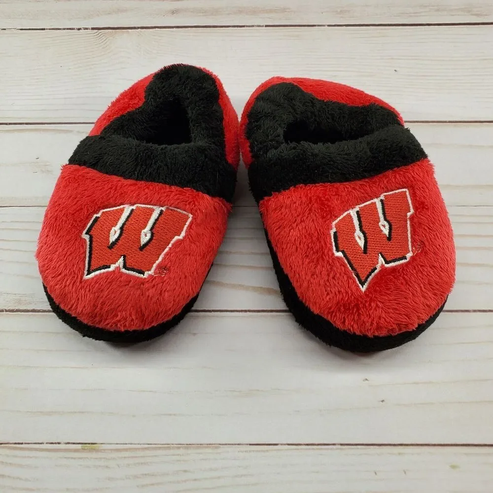 Wisconsin Badgers Toddler Slippers Size 5 Size 6
